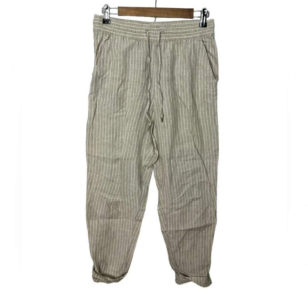 H&M • Linen Striped Pants